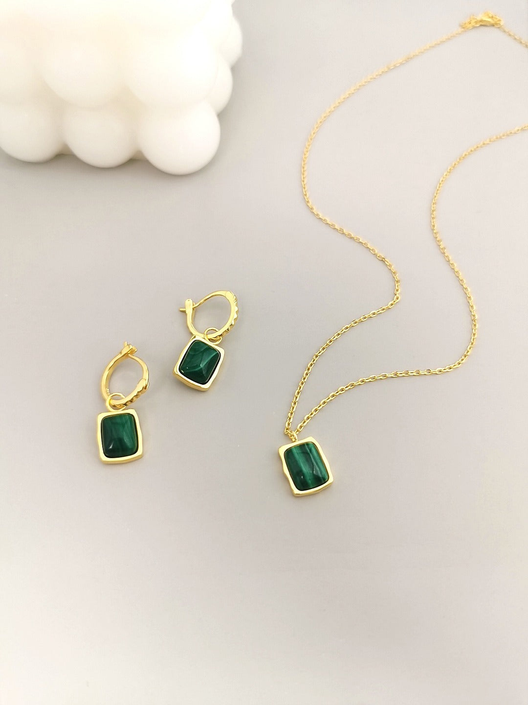 Malachite Earrings