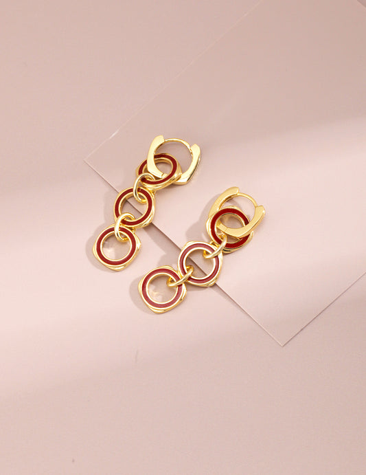  Triple Circular Ring Hoops