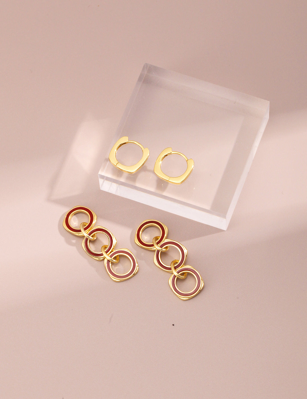  Triple Circular Ring Hoops