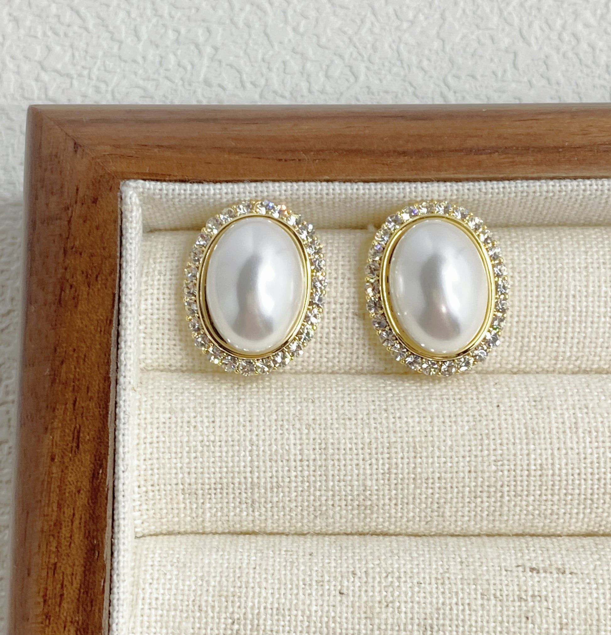  View details for Oval Pearl Stud Earrings Oval Pearl Stud Earrings