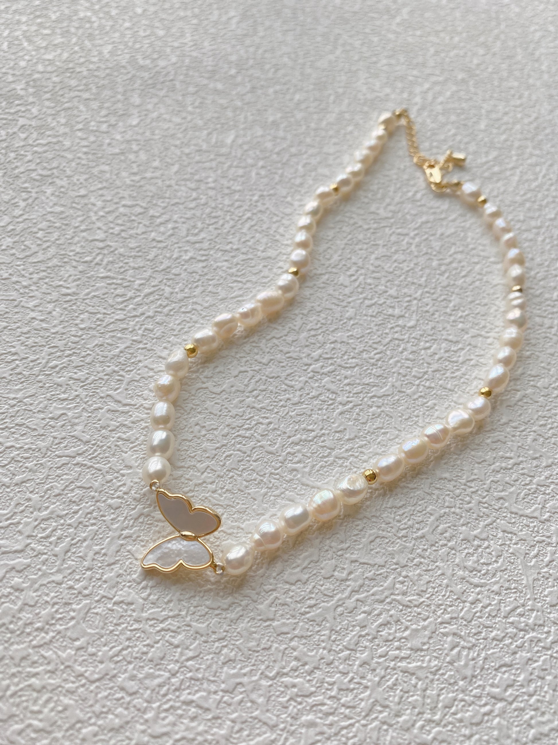 Butterfly Pearl Necklace