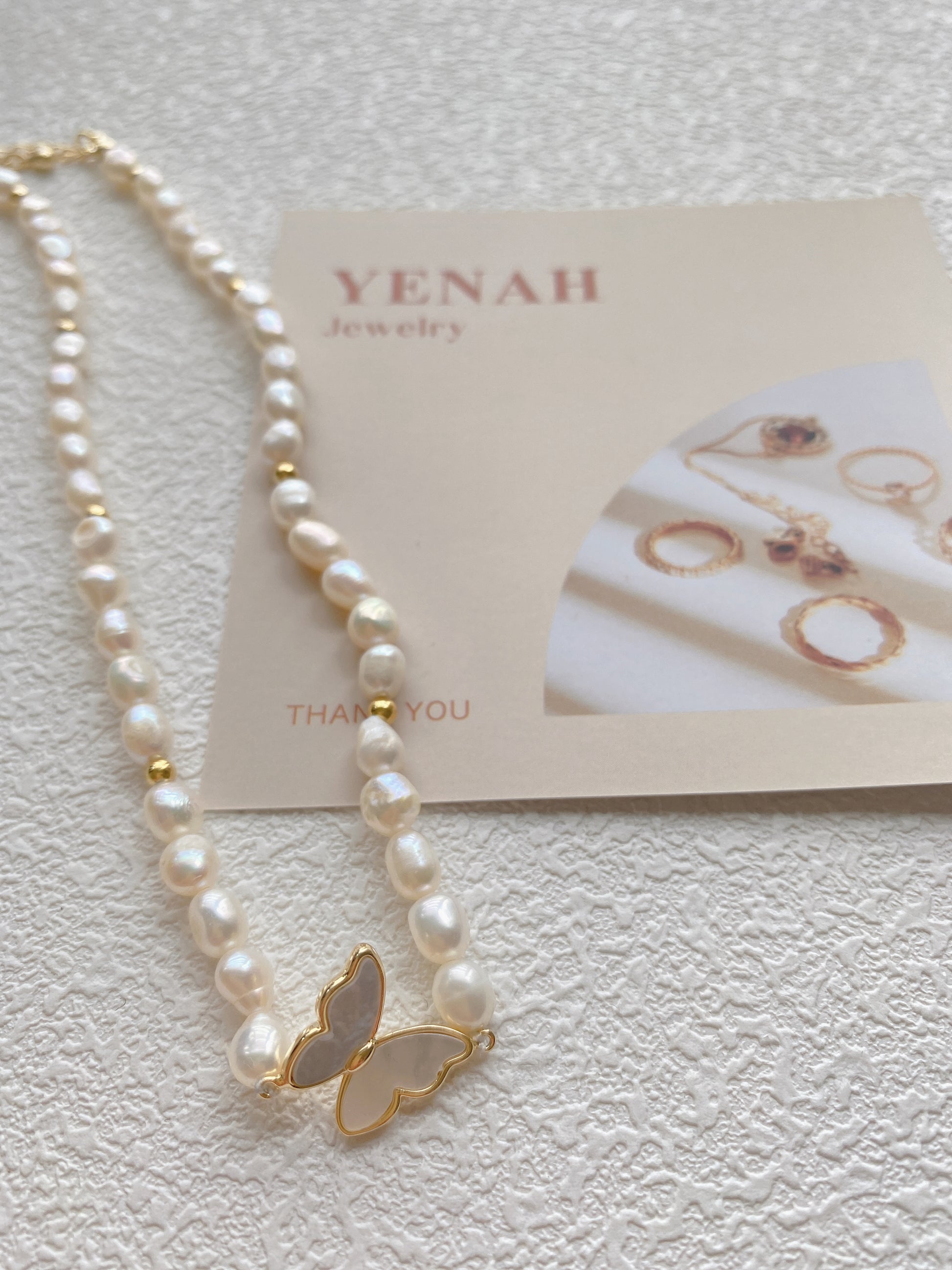 Butterfly Pearl Necklace