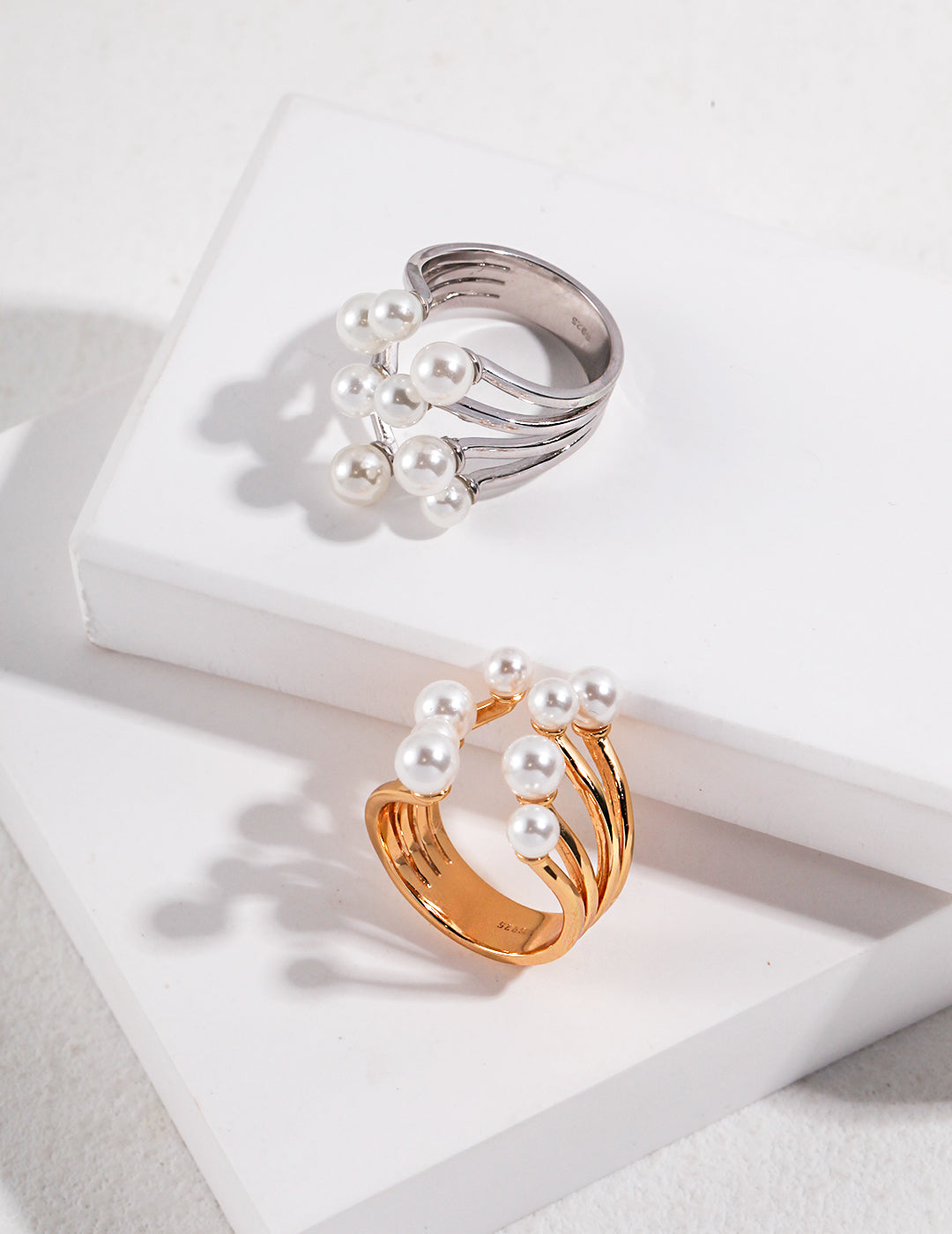 Shell Pearl Open Ring